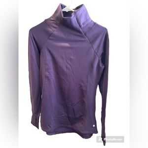 Layer 8  Women's Athletic Performance Top Long Sleeve Purple Size M Quick Dry